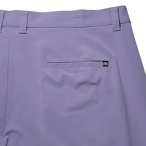 Travis Mathew Shorts Men Size 42 Performance Golf Tech Chino Lavender Preppy NEW - Picture 7 of 16